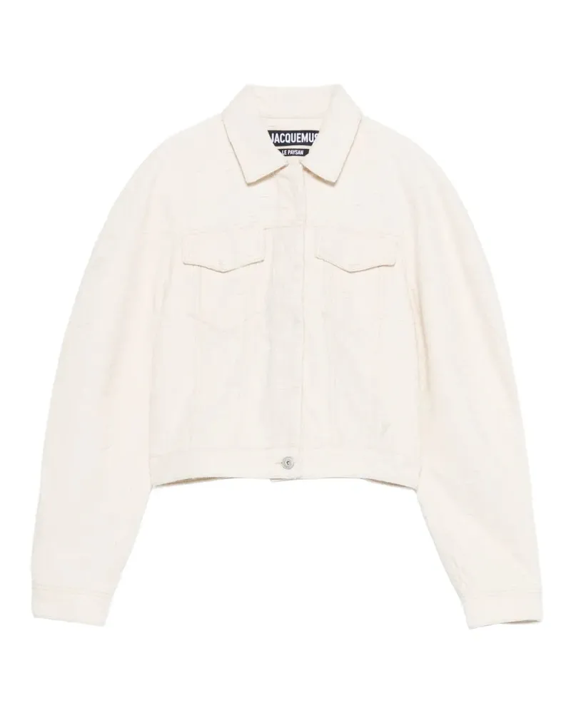 Jacquemus Le Ovalo de Nîmes Crop Jacke Off