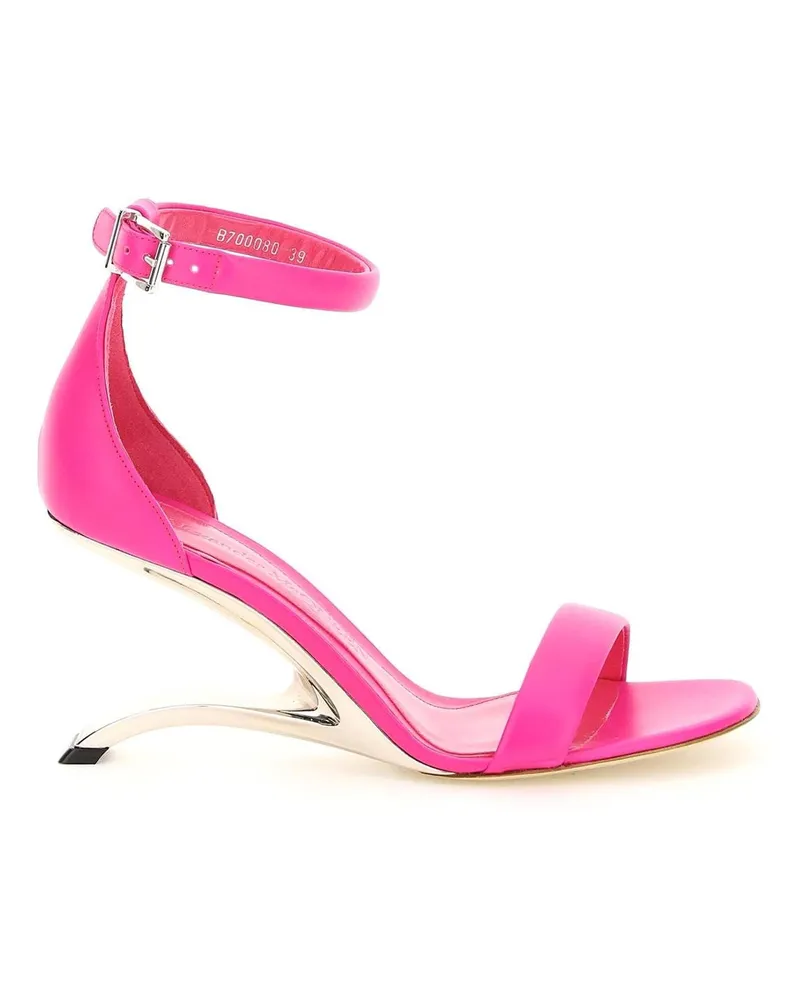Alexander McQueen Ledersandalen Pink