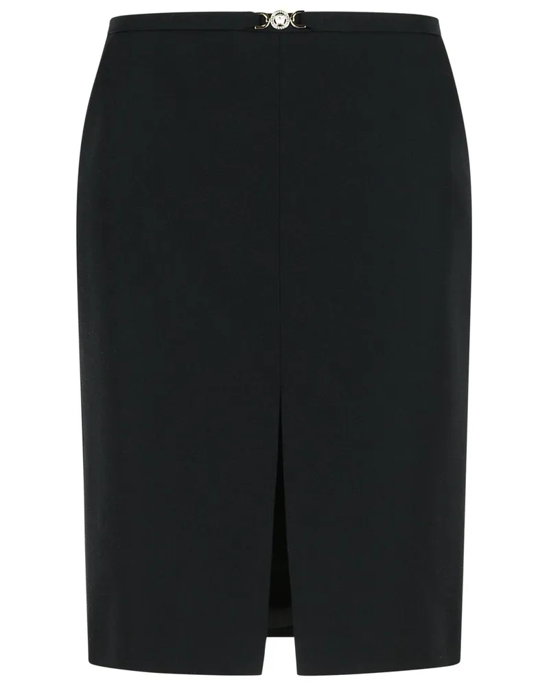 Versace Schwarzer -Rock aus Schurwolle Black