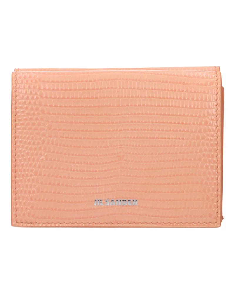 Jil Sander Damens Geldbörsen aus rosa/pfirsichfarbenem Leder -