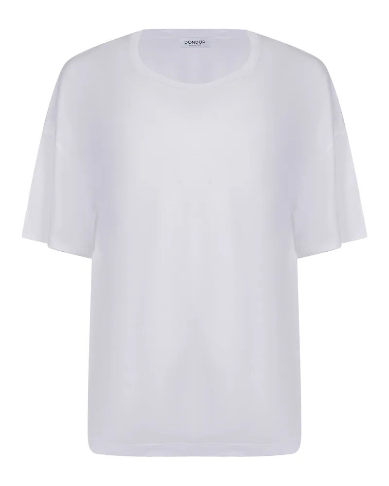 Dondup T -Shirt aus einer Seidenmischung White