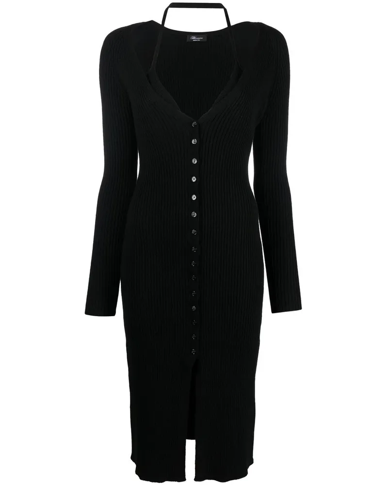 Blumarine ICH'm Ein Midi -Kleid tragen Black