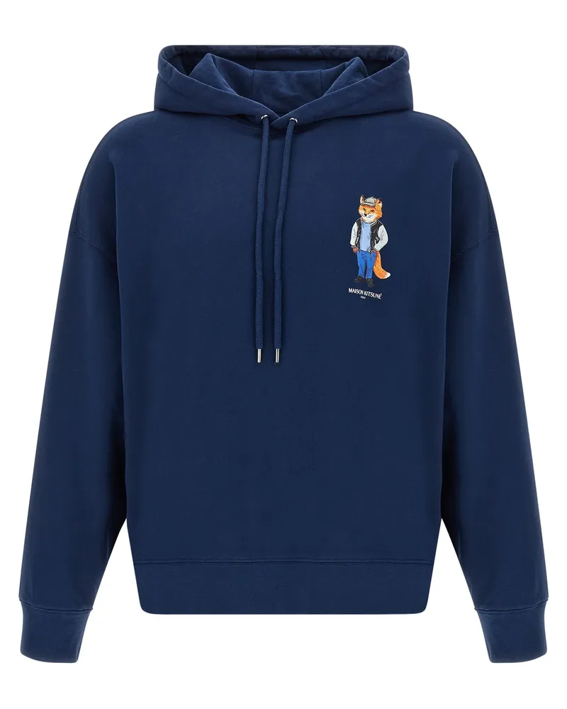 Kitsuné gekleidete Fuchs' Hoodie Blue