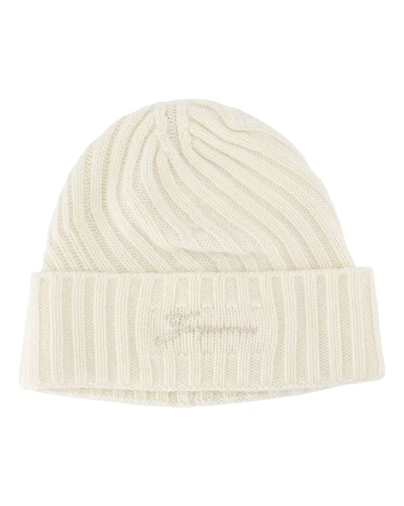 Jacquemus Le Bonnet -Turnier  Cashmere White Weiß