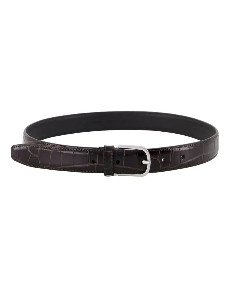 Totême Schlanker Gürtel Totem Lederbraun Brown