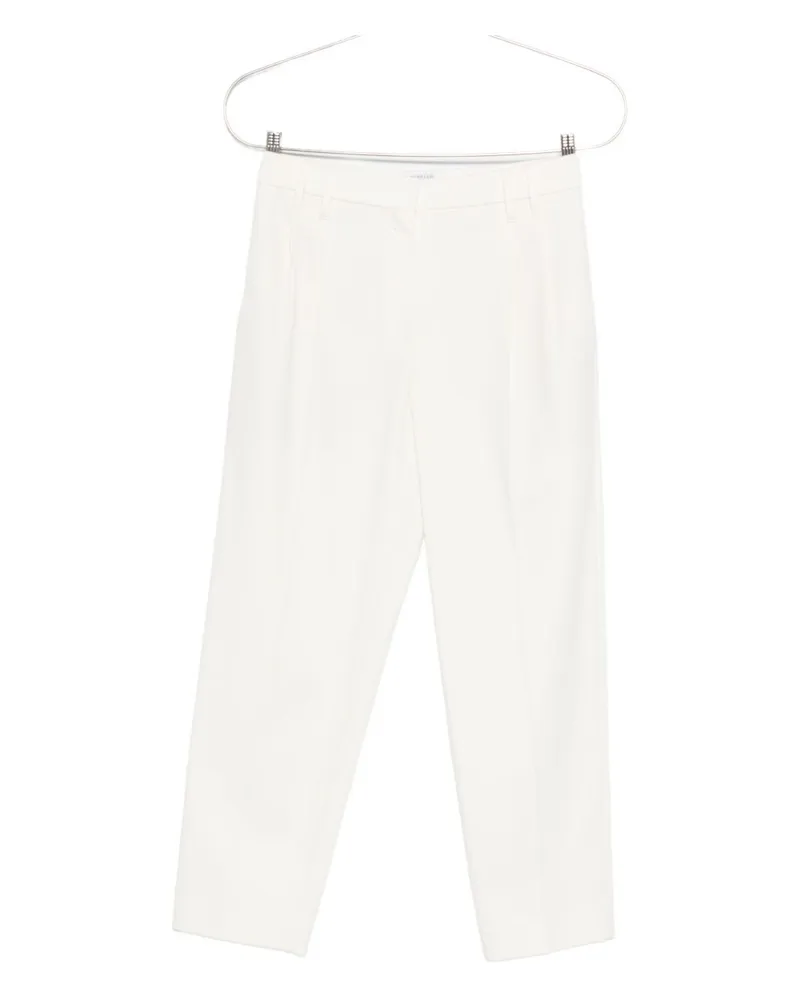 Brunello Cucinelli Baumwoll -Chino -Hosen White