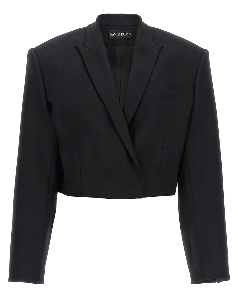 David Koma Cropped' Blazer Black