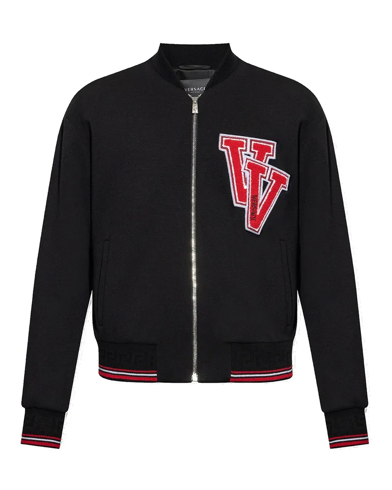 Versace Versace Patch Bomberjacke Schwarz