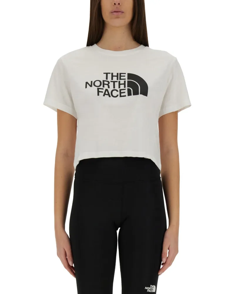 The North Face Das Nordgesicht "einfach" kurzer Taille T -Shirt White