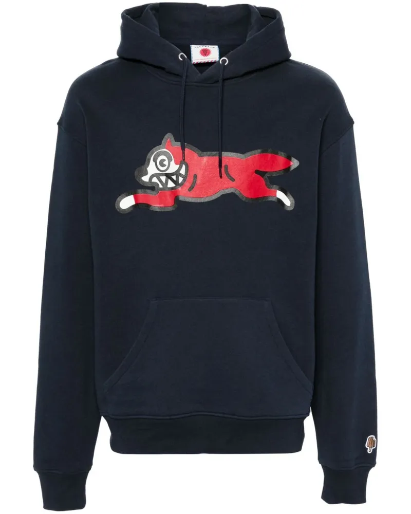 ICECREAM Eiscream Running Dog Cotton Hoodie Blue