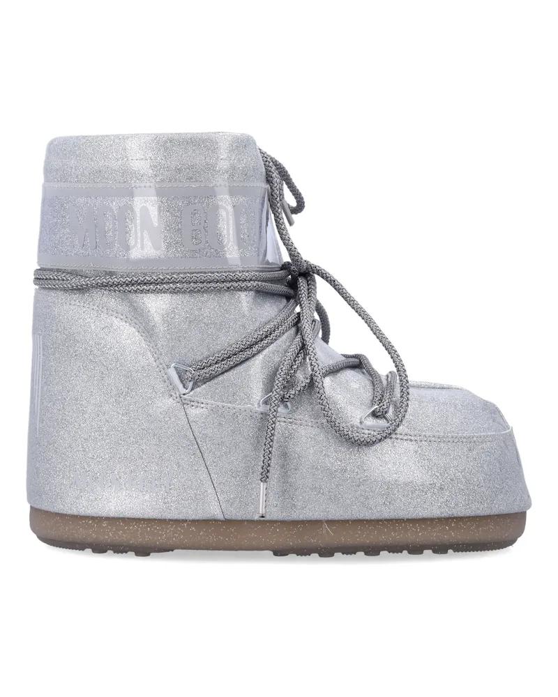 Moon Boot Flache Schuhe Silber Silver