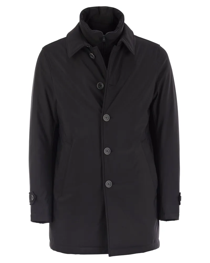 Herno Long Down Jacke mit Knöpfen Blue