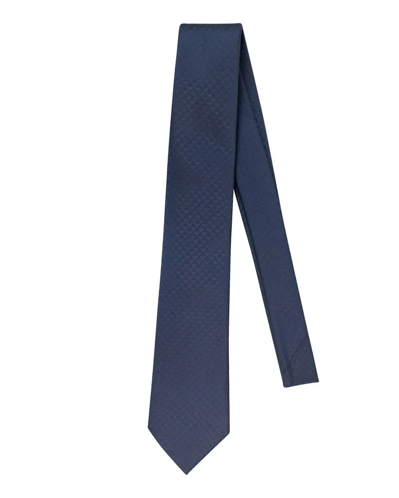Emporio Armani Cravatta Jaquard Blu Blue