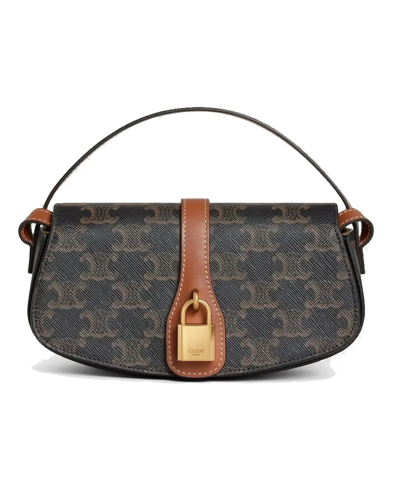 Celine Triomphe Tabou Umhängetasche Brown