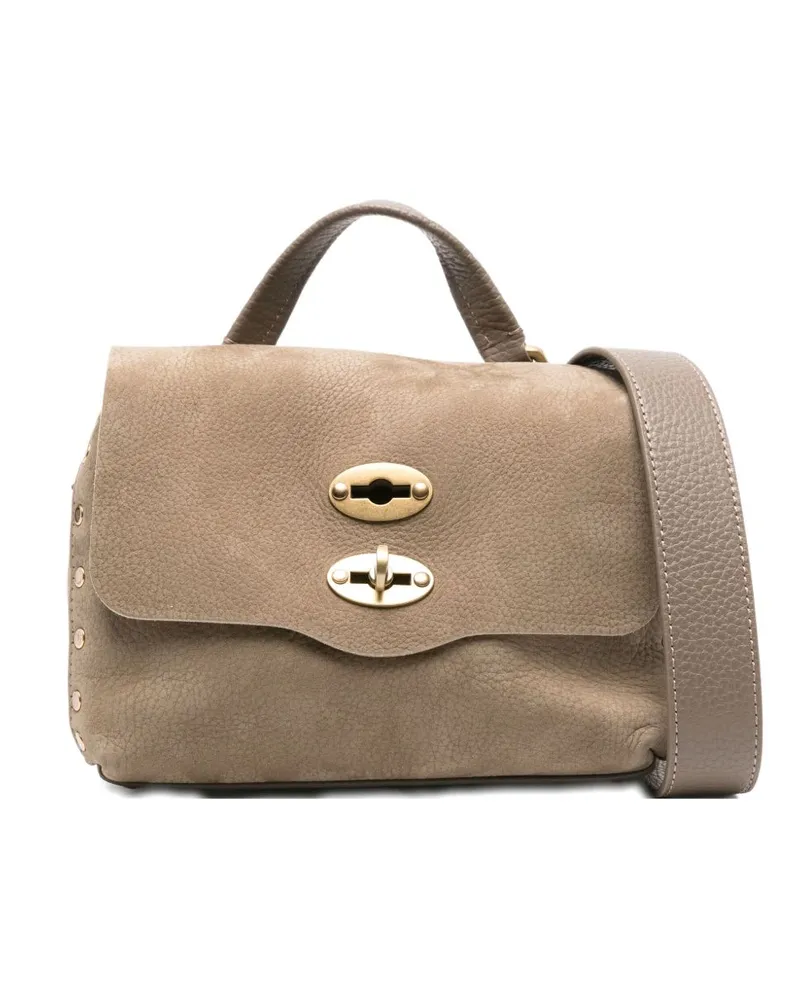 Zanellato Postina Jones Baby Wildleder Lederhandtasche Dove