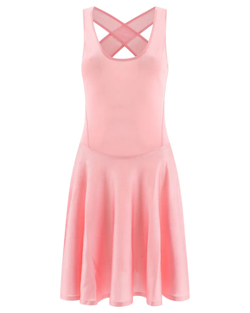 Alaïa Flared Kleid Rosa