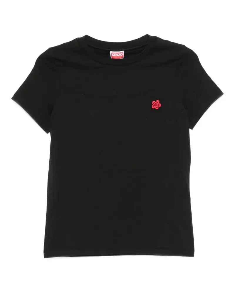 Kenzo Boke Flower T -Shirt mit Stickerei Black