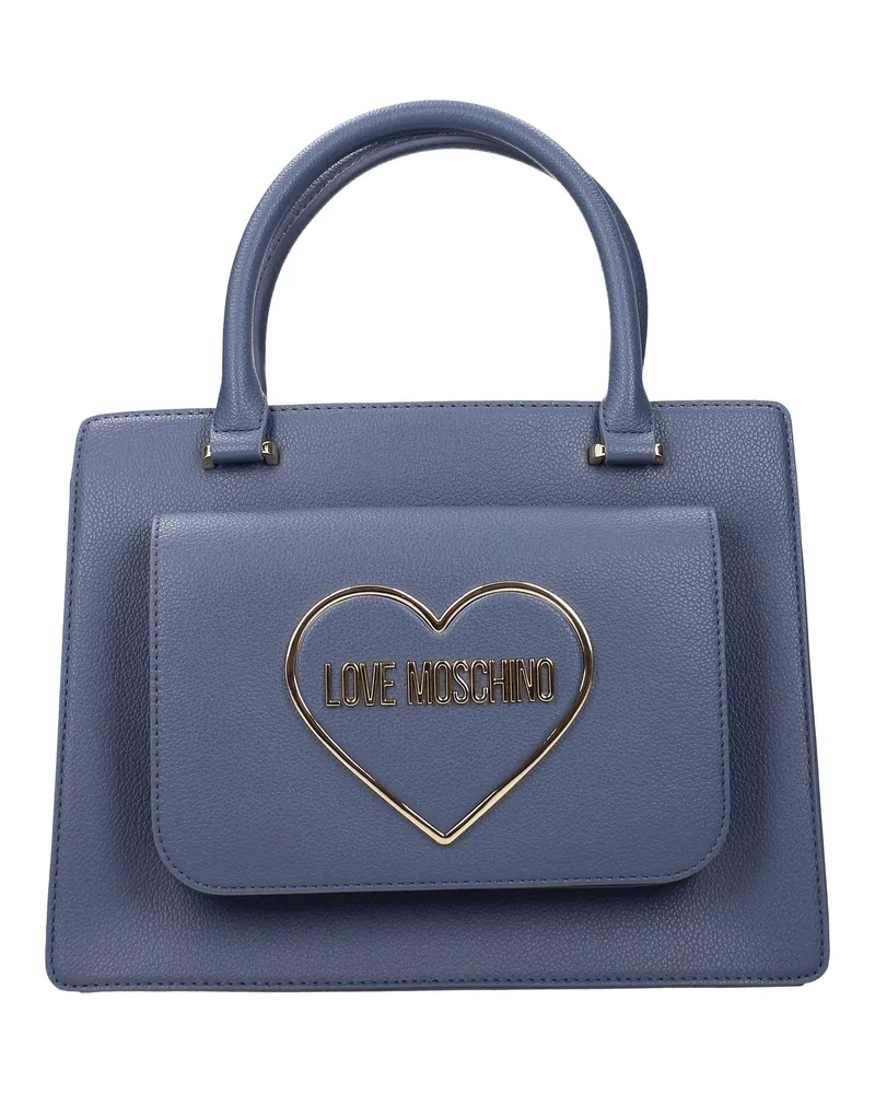 Moschino Damens Handtaschen Polyurethan Blau/Denim -