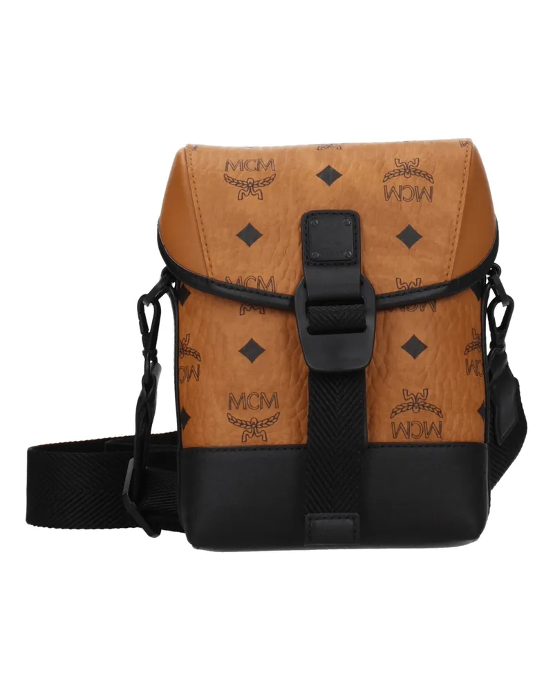 MCM Herrens Umhängetasche aus braunem Leder -