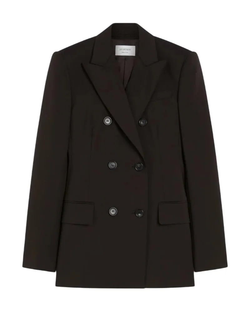 SPORTMAX Maßgeschneiderter zweireihiger Wollblazer von  in Dunkelbraun Marrone