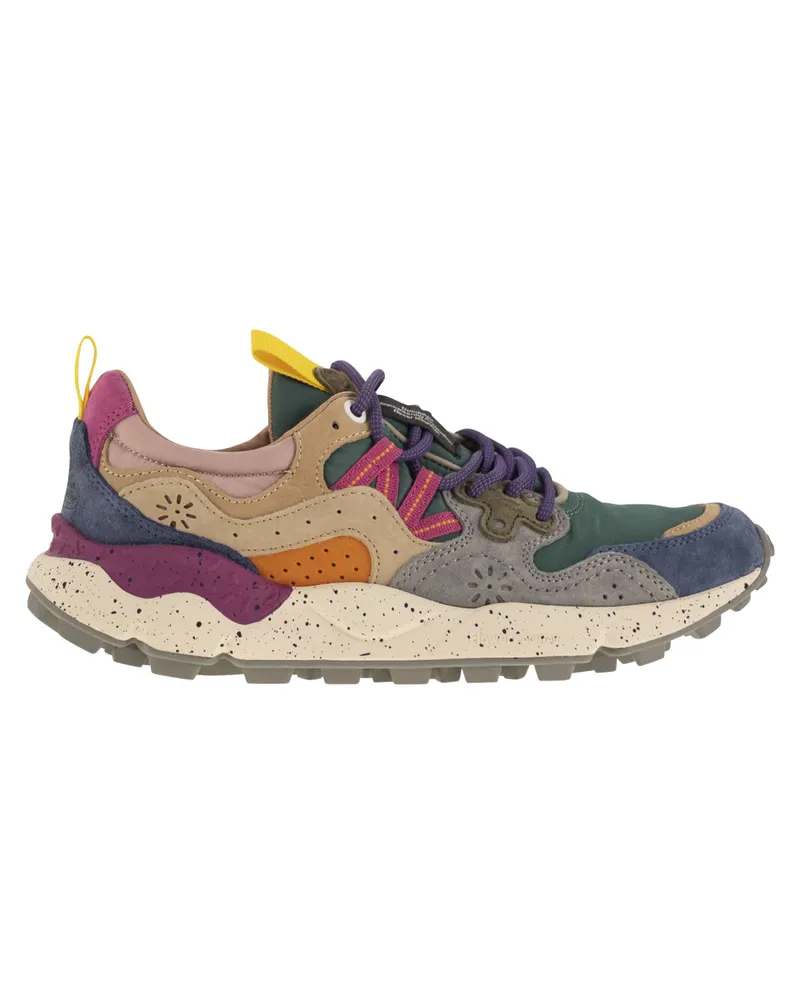 Flower MOUNTAIN Yamano 3 Turnschuhe im Wildleder und technischen Stoff Blue