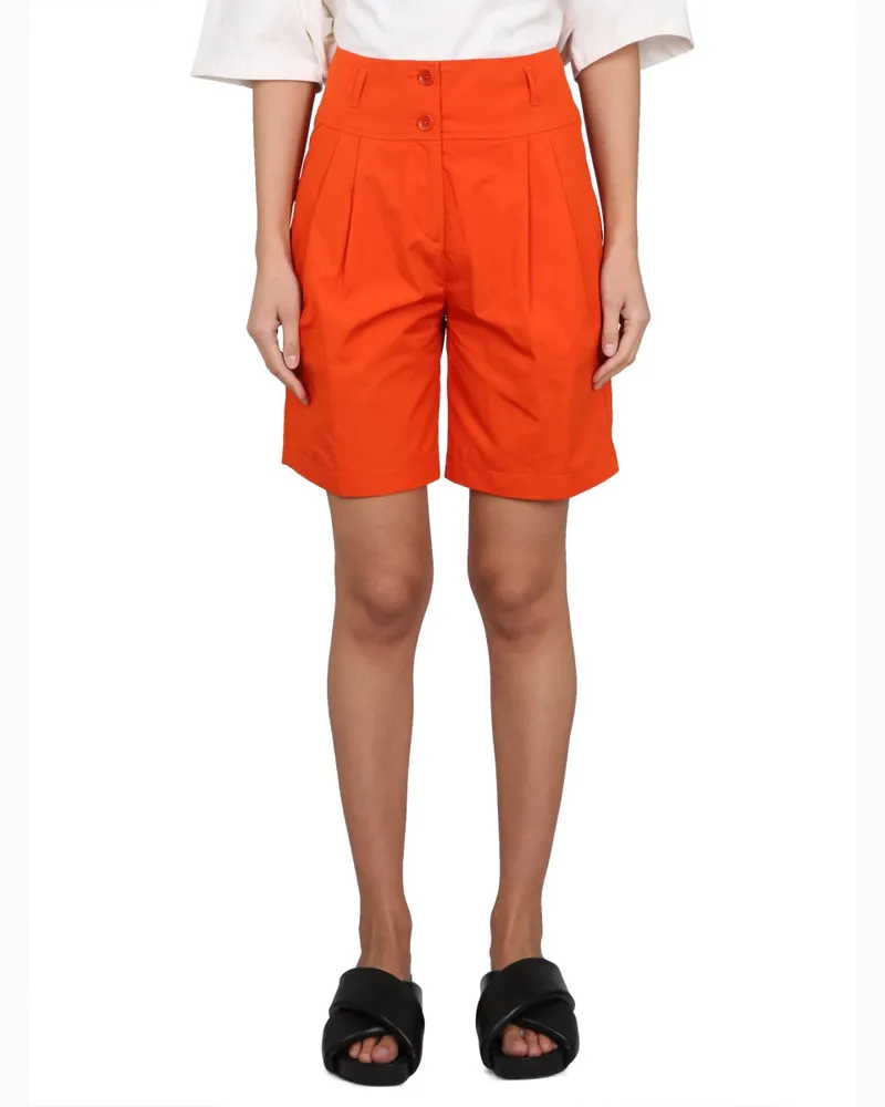 ASPESI Baumwoll -Popel -Shorts Orange
