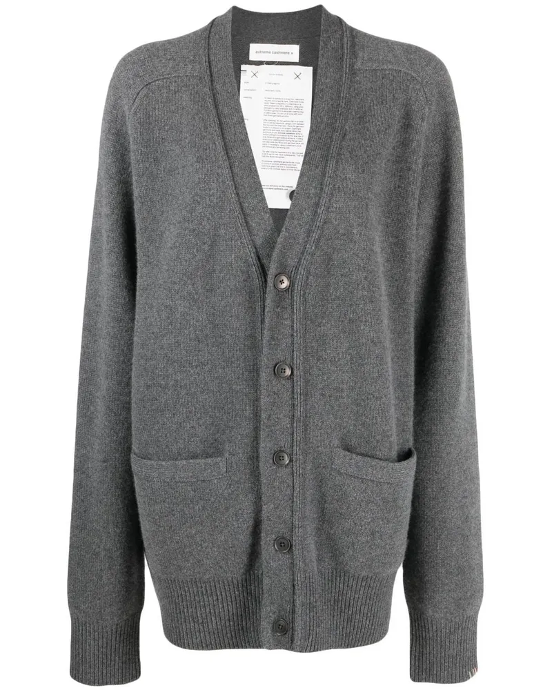 extreme cashmere Extreme Kaschmir -Kaschmir -Strickjacke Grey