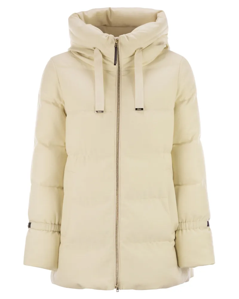 Herno Bi Stretch Lurex Wolljacke Natural