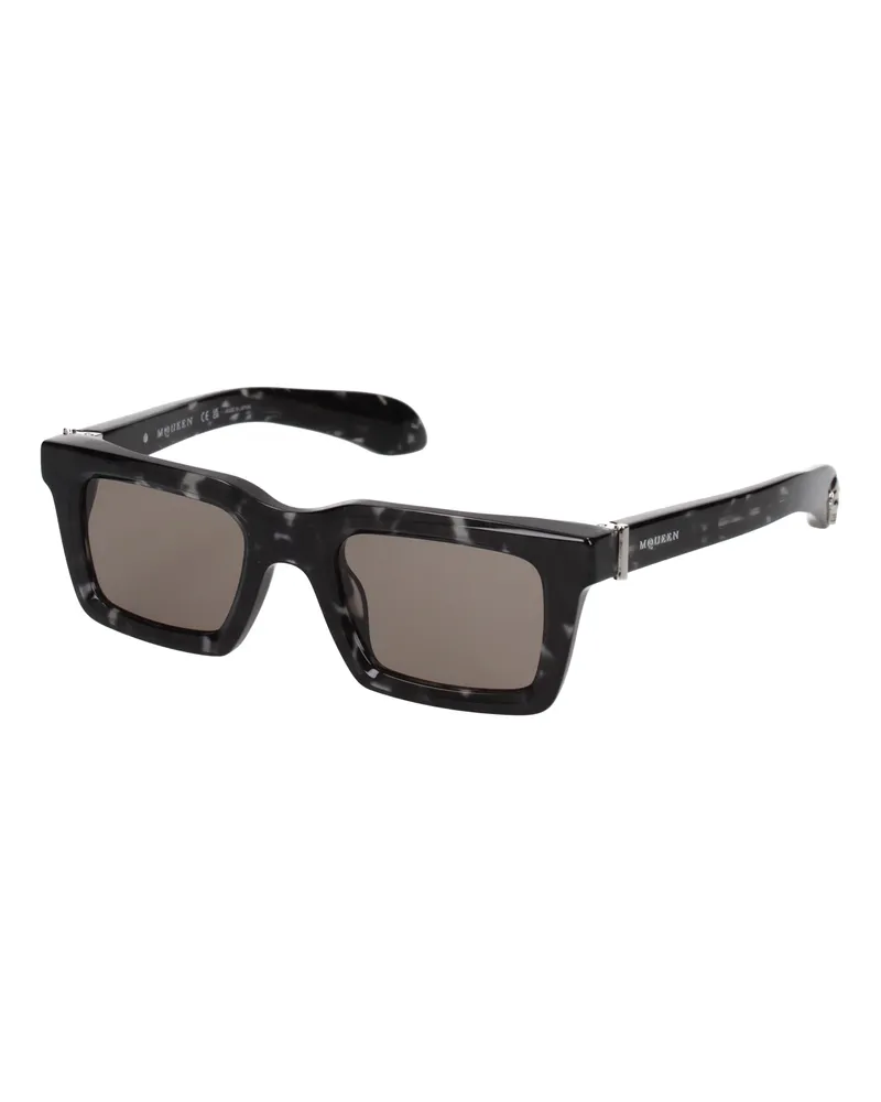 Alexander McQueen Alexander Mc Queen Herrens Sonnenbrille Schwarz/Graues Acetat -