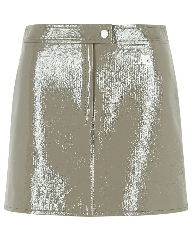 Courrèges Reedition' Grauer Minirock aus Polyestermischung Grey