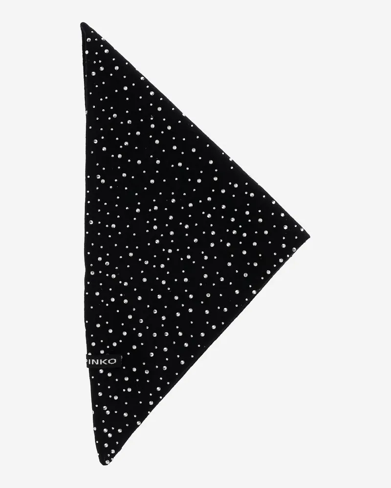 Pinko Wollschal mit Kristallen Black