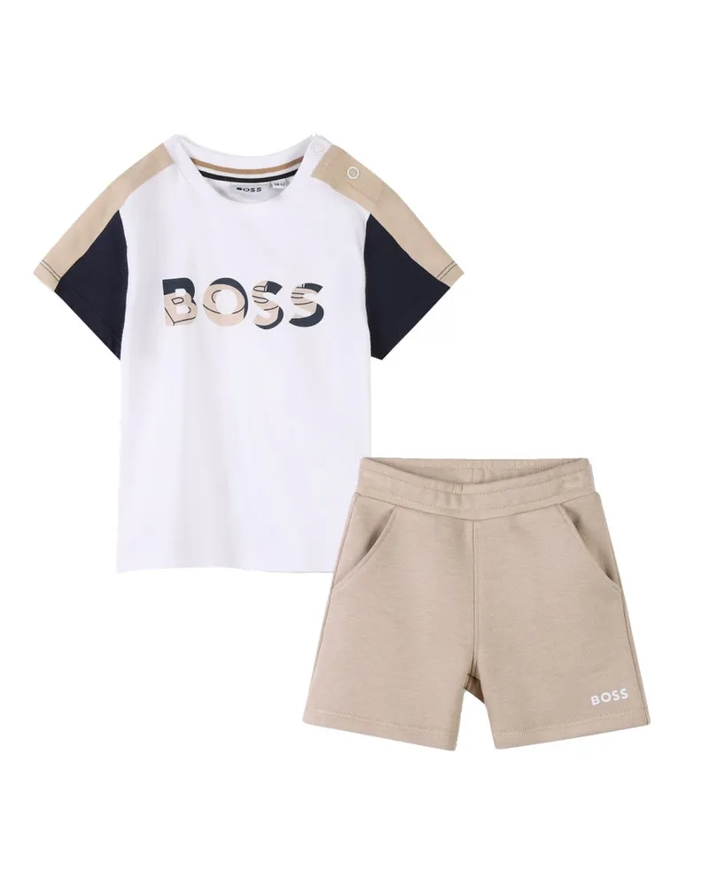 HUGO BOSS T -Shirt -Set mit Bermuda -Shorts White