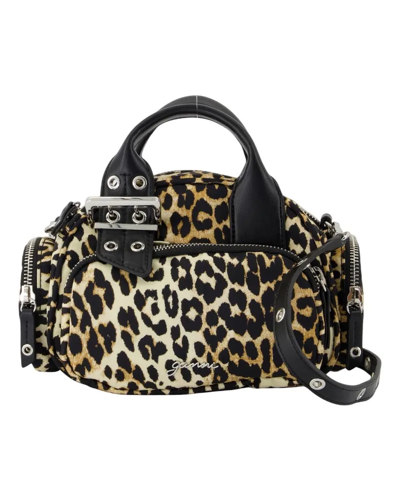 Ganni Bucky Polochon Small Crossbody  Nylon gedruckt Gedruckt