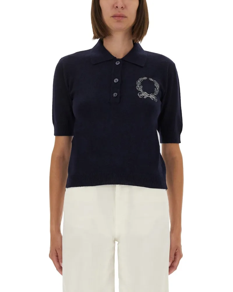 Moschino Poloshirt mit Logo Blue