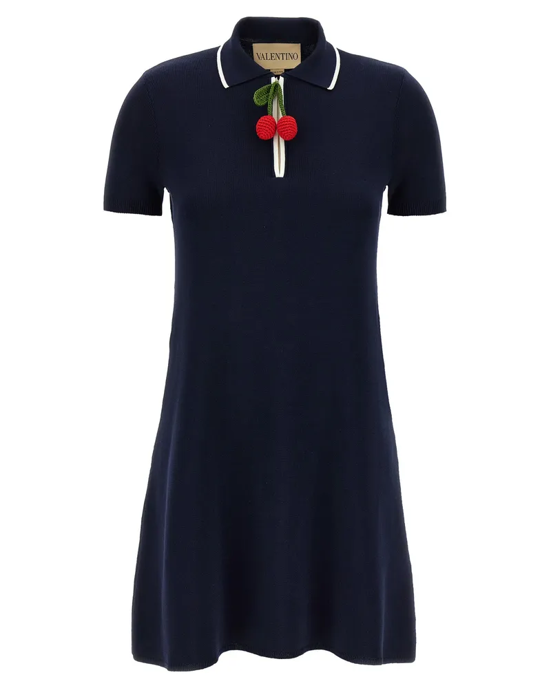Valentino Garavani Valentino Garavani 'Cherryfic' Kleid Blue