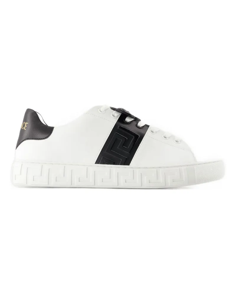 Versace Turnschuhe  Leder weiß White