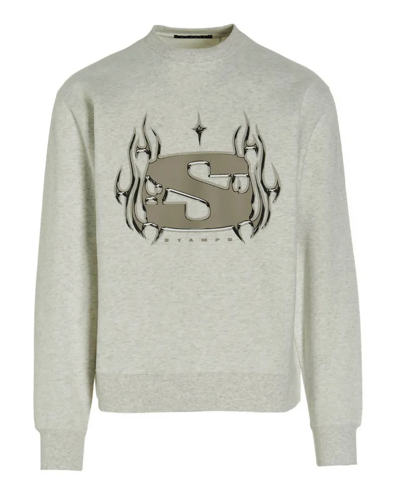 Stampd Chrome Flame' Sweatshirt Gray