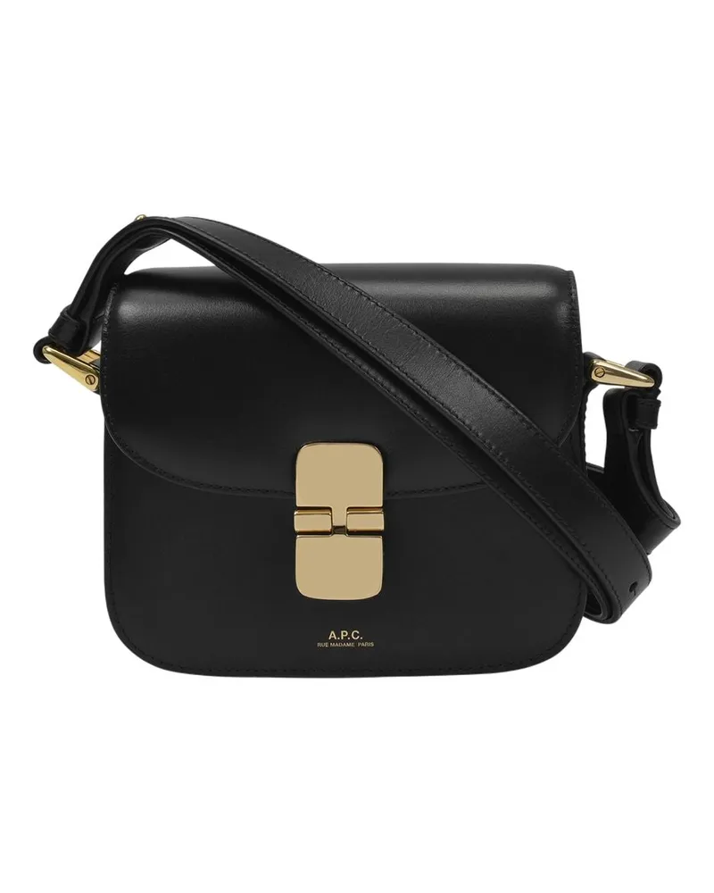 A.P.C. Grace Mini Hobo Bag  Schwarzes Leder Black