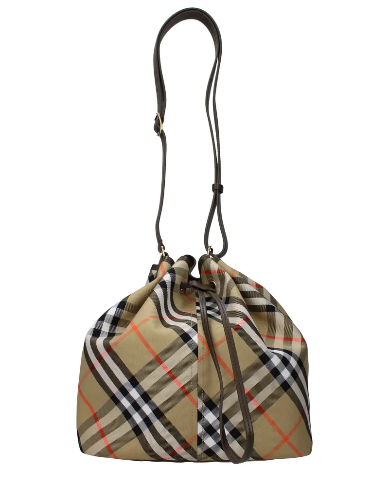 Burberry Damens Umhängetasche Stoff Beige/Braun -