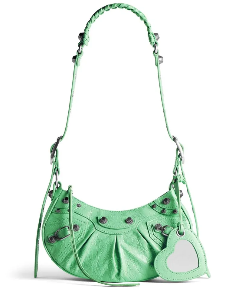 Balenciaga le Cagole Xs Leder -Umhängetasche Grün