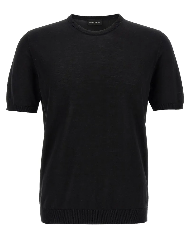 Roberto Collina gestrickt T -Shirt Black