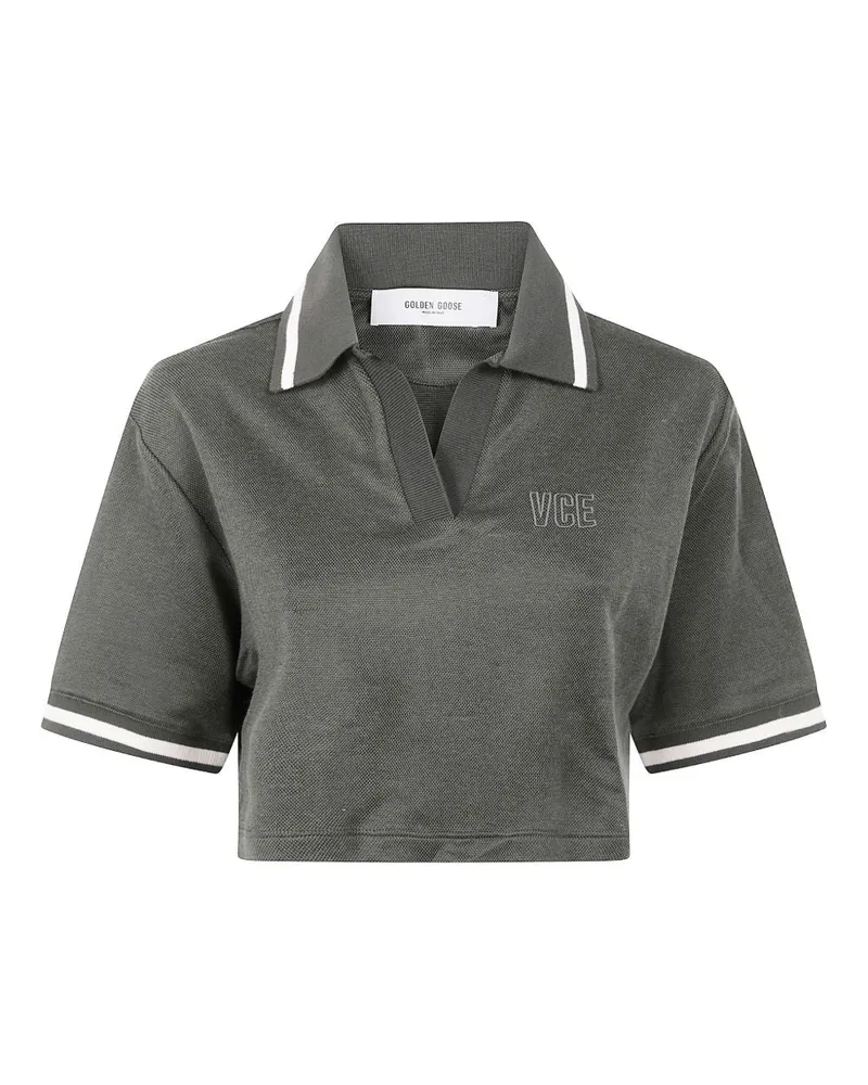 Golden Goose Golden Gans Baumwoll -Poloshirt Green