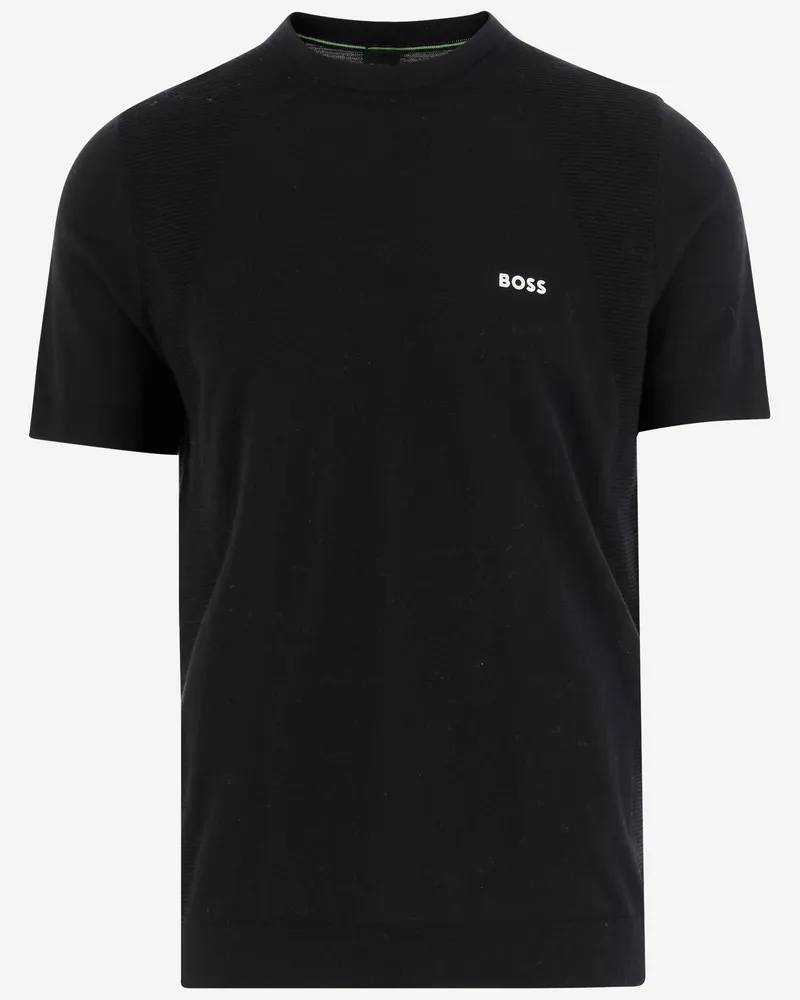 HUGO BOSS Baumwollmischt T -Shirt Black