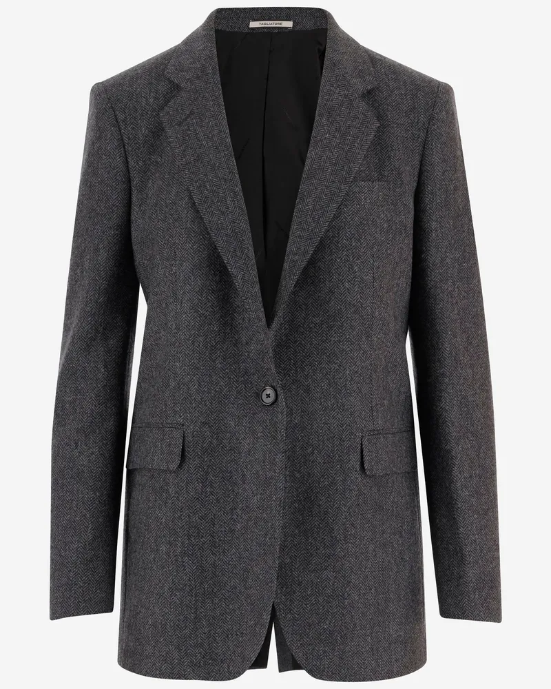 Tagliatore Jacke aus Wolle und Kaschmir Black