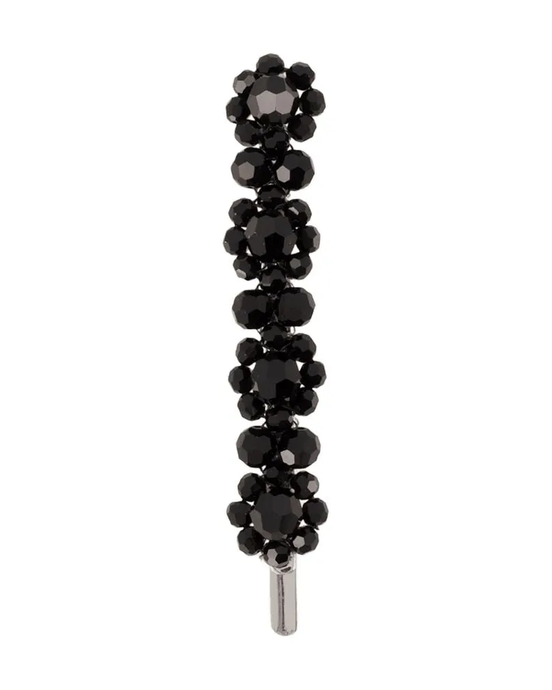 Simone Rocha Mittelblume Barrette  Cristal Black Schwarz