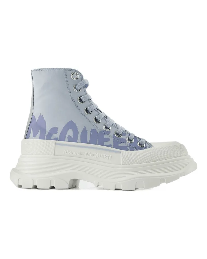 Alexander McQueen Tread Slick Sneakers  Schwarz/Weiß Leder Multicolor