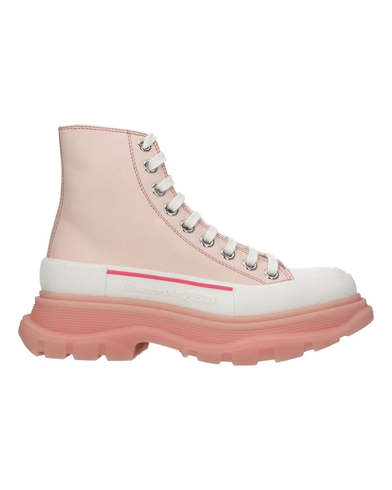 Alexander McQueen Alexander Mc Queen Damens Rosa Ledersneaker -
