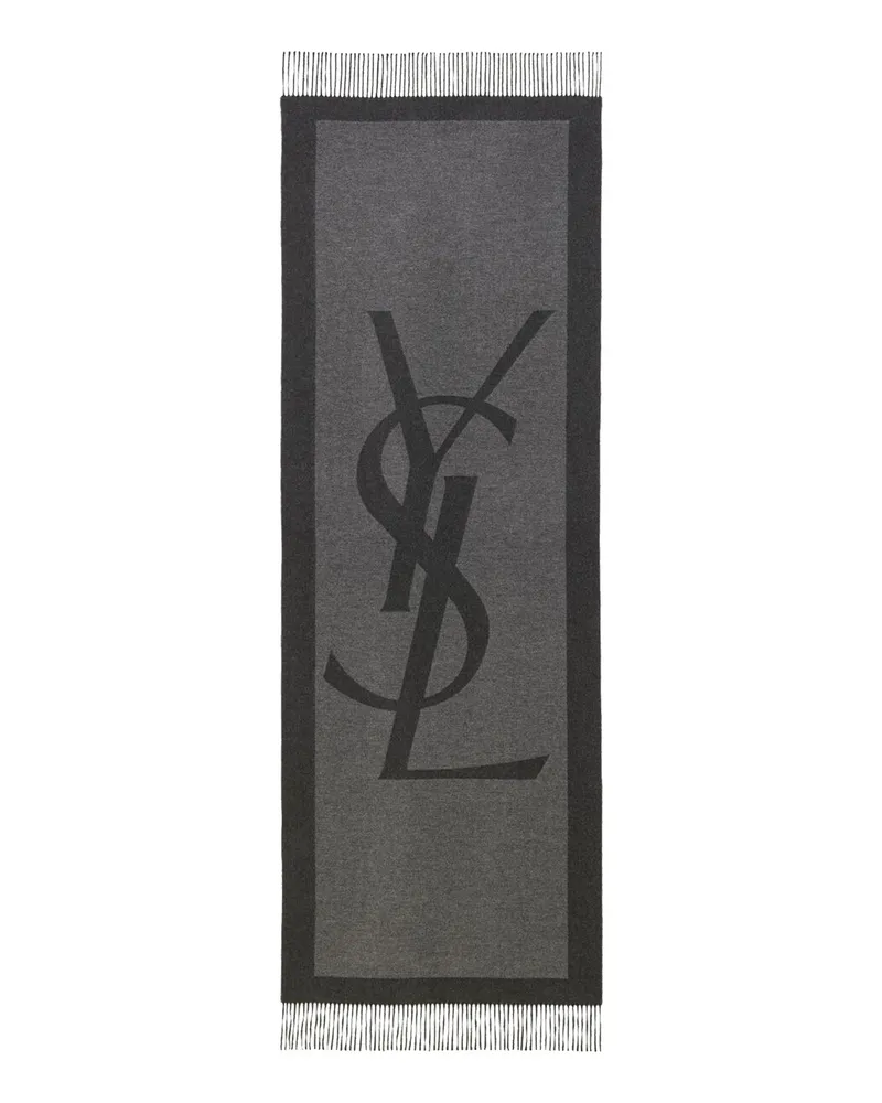 Saint Laurent Cassandre Seidenschal Gray