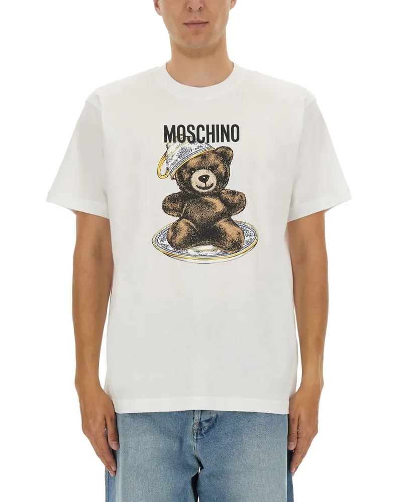 Moschino T -Shirt mit Druck White