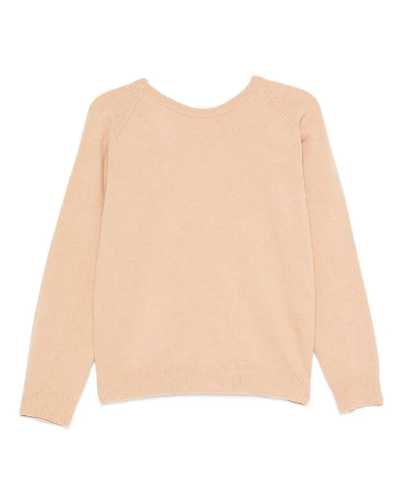 Maison Margiela Wollpullover mit Rundhalsausschnitt Camel